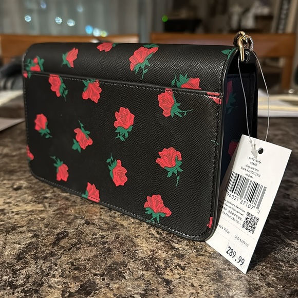 Kate Spade Madison Rose Toss printed small flap crossbody - Picture 2 of 6